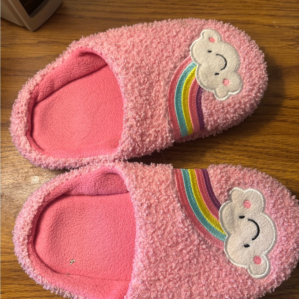 Pink Cloud Rainbow Kids Slippers - Picture 3 of 3